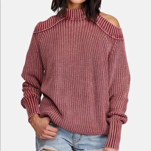 Free People Corazon Half Moon Bay Cold Boho Anthropologie Summer Sweater Rose S